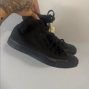 Black high top converse